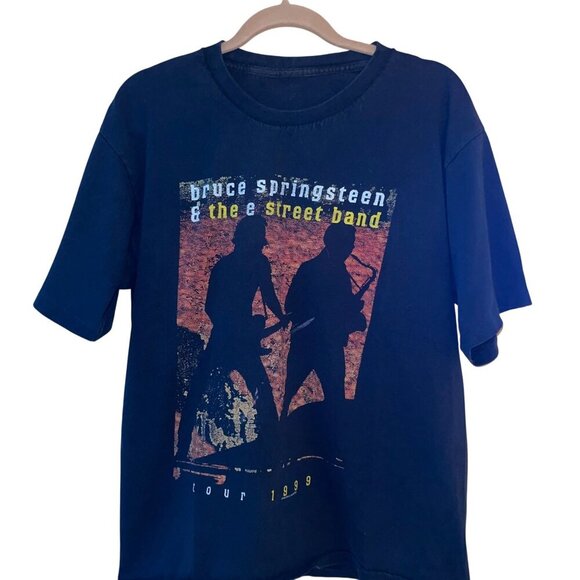 Bruce Springsteen Vintage 1999 Mens Tee Shirt Size L Black Single Stitch Tour - Picture 6 of 7